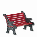 Department 56 Village Red Wrought Iron Park Bench