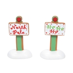 Department 56 Gingerbread Christmas Signs  set of 2