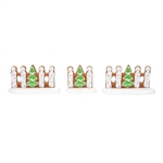 Department 56 Gingerbread Christmas Fence Set of 3