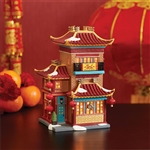 Department 56 Christmas In The City Lunar Dragon Tea House, Platinum Early Release - New For 2024