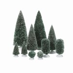 Department 56 Village Bag Of Frosted Topiaries Small