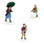 Snow Village Friends & Neighbors Set of 3 - New For 2024